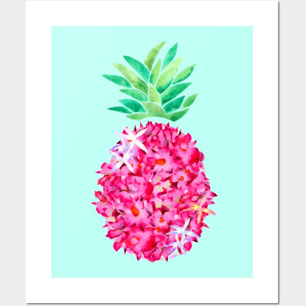 Fuchsia Pineapple Wall Art by AmayaBrydon